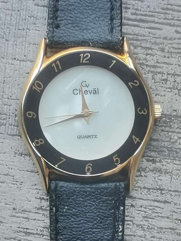 MENS VINTAGE CHEVAL WATCH WITH MOTHER OF PEARL DIAL IN EXCELLENT WORKING CONDITION