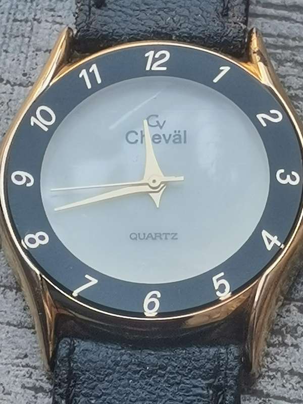 MENS VINTAGE CHEVAL WATCH WITH MOTHER OF PEARL DIAL IN EXCELLENT WORKING CONDITION