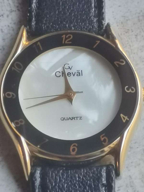 MENS VINTAGE CHEVAL WATCH WITH MOTHER OF PEARL DIAL IN EXCELLENT WORKING CONDITION