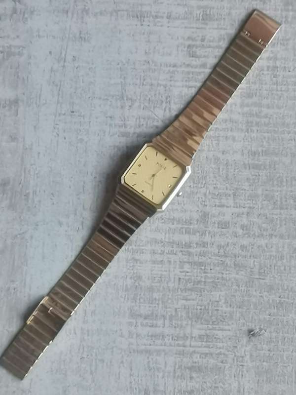 MENS VINTAGE POISE GOLD PLATED WATCH IN EXCELLENT WORKING CONDITION