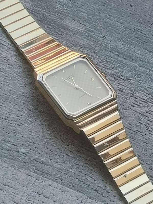 MENS VINTAGE POISE GOLD PLATED WATCH IN EXCELLENT WORKING CONDITION