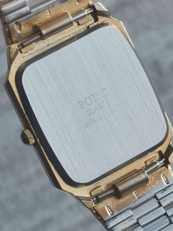 MENS VINTAGE POISE GOLD PLATED WATCH IN EXCELLENT WORKING CONDITION
