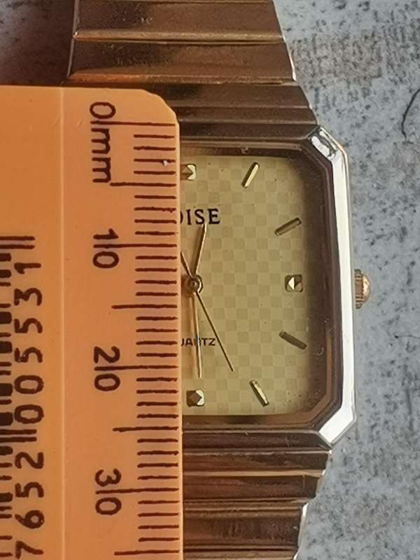 MENS VINTAGE POISE GOLD PLATED WATCH IN EXCELLENT WORKING CONDITION
