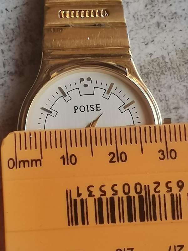 MENS VINTAGE POISE GOLD PLATED WATCH IN EXCELLENT WORKING CONDITION