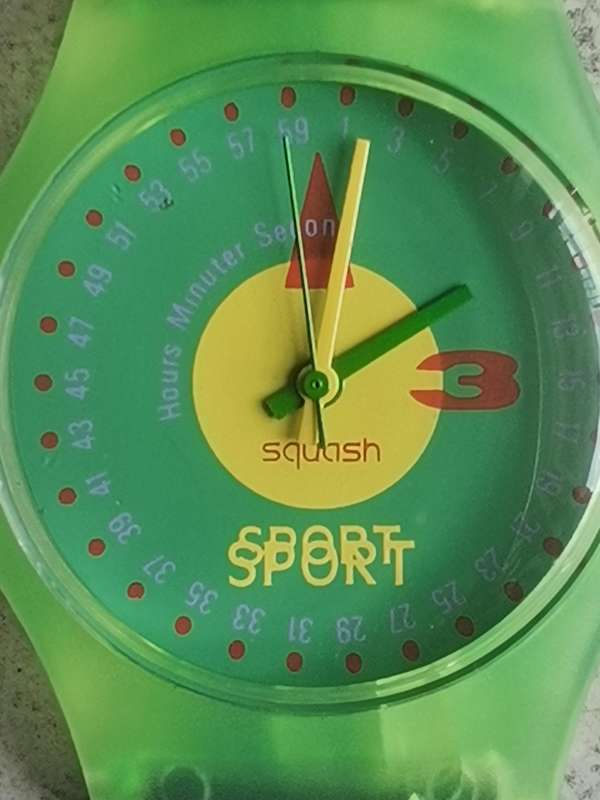 MENS VINTAGE SQUASH WATCH IN EXCELLENT WORKING CONDITION