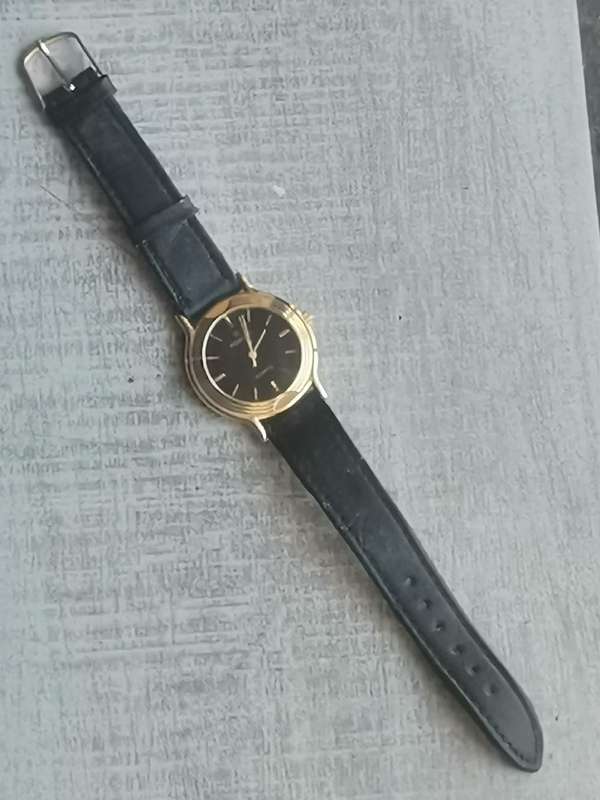MENS VINTAGE ROMANO 18K GOLD PLATED WATCH IN EXCELLENT WORKING CONDITION