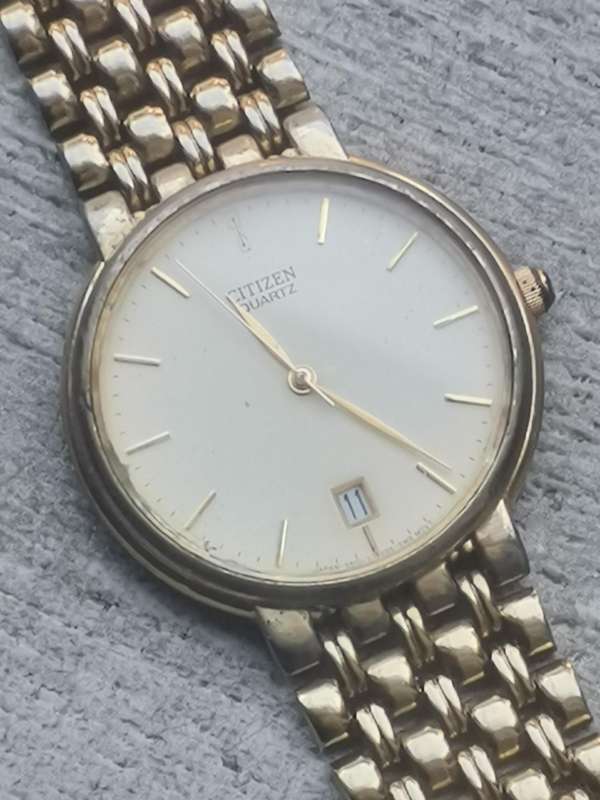 MENS VINTAGE CITIZEN WATCH MODEL 5510-S27310 SMK IN EXCELLENT WORKING CONDITION