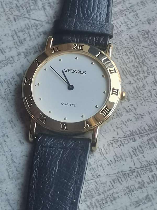 MENS SHIVAS ULTRA THIN GOLD WATCH IN EXCELLENT WORKING CONDITION