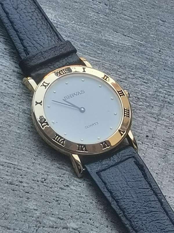 MENS SHIVAS ULTRA THIN GOLD WATCH IN EXCELLENT WORKING CONDITION
