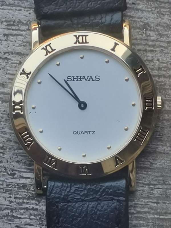 MENS SHIVAS ULTRA THIN GOLD WATCH IN EXCELLENT WORKING CONDITION