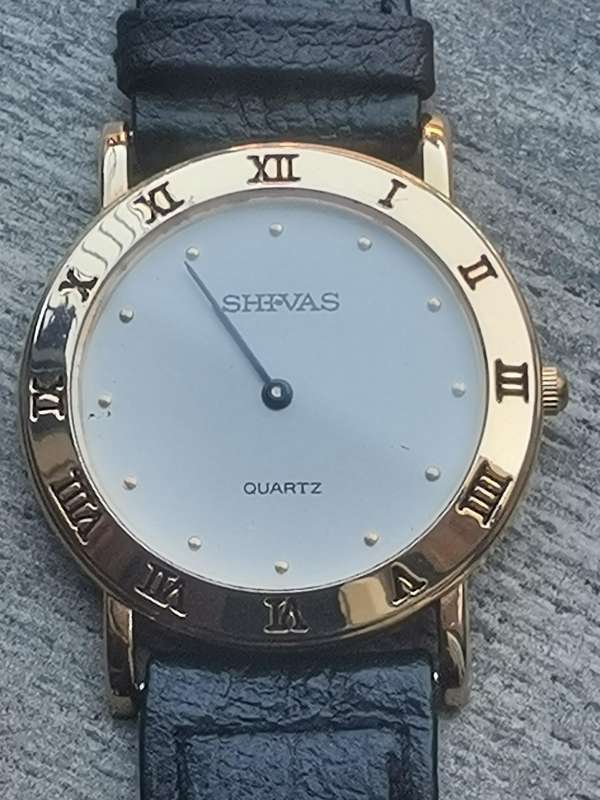 MENS SHIVAS ULTRA THIN GOLD WATCH IN EXCELLENT WORKING CONDITION