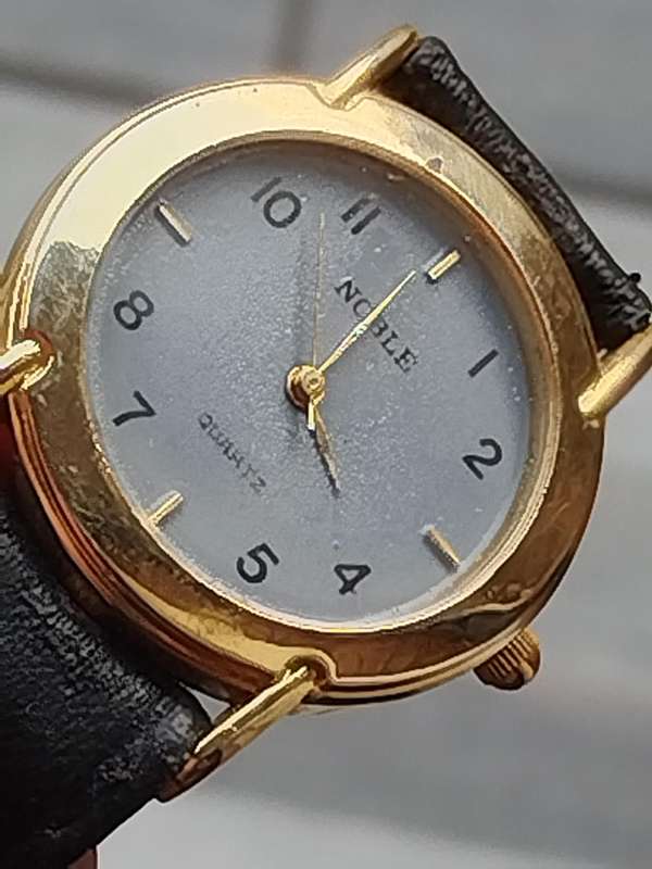 MENS VINTAGE NOBLE GOLD PLATED WATCH IN EXCELLENT WORKING CONDITION