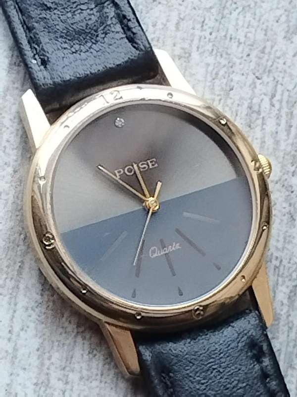 MENS VINTAGE POISE WATCH IN EXCELLENT WORKING CONDITION