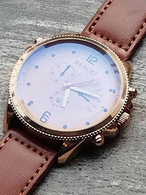 MENS BENCHI HUGE 50MM DIAL WATCH IN EXCELLENT WORKING CONDITION