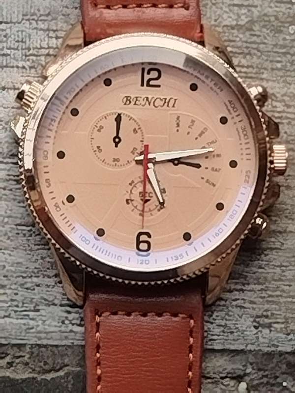 MENS BENCHI HUGE 50MM DIAL WATCH IN EXCELLENT WORKING CONDITION