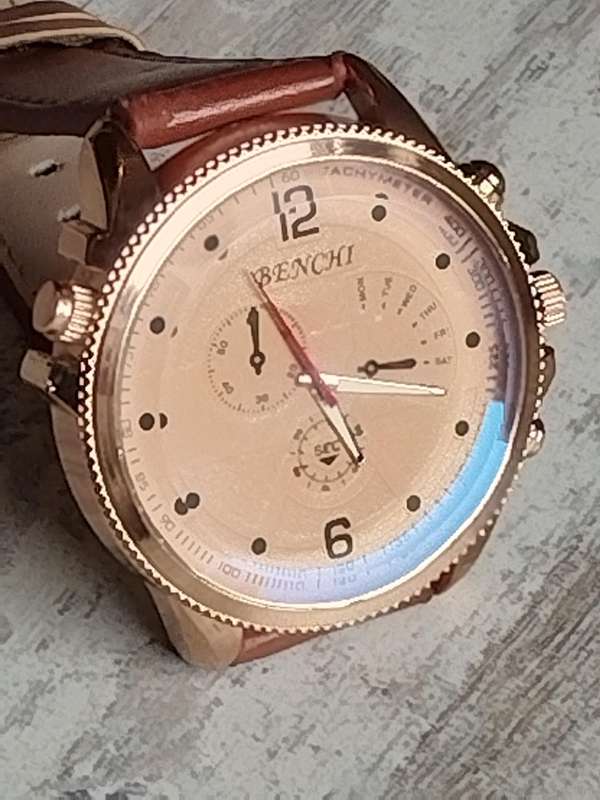 MENS BENCHI HUGE 50MM DIAL WATCH IN EXCELLENT WORKING CONDITION