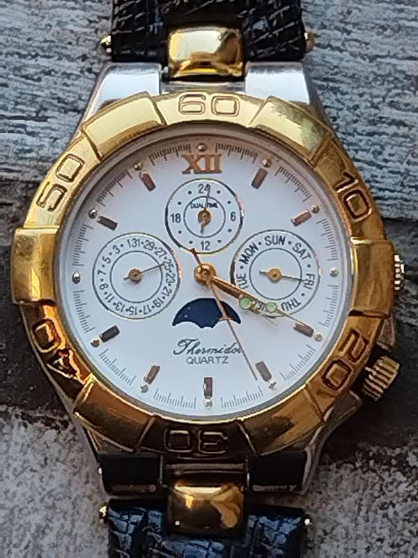 MENS VINTAGE THERMIDOR GOLD WATCH IN EXCELLENT WORKING CONDITION