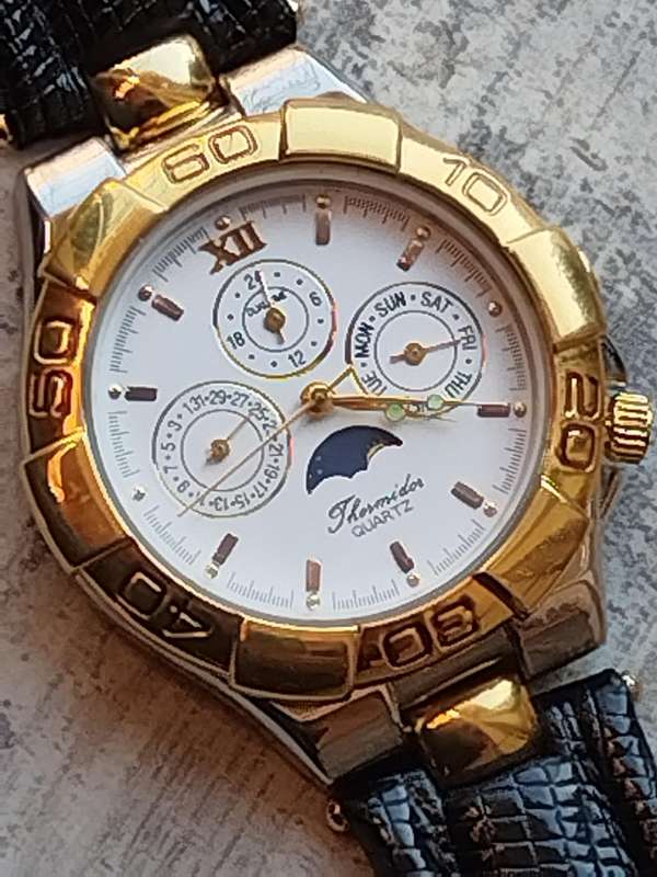 MENS VINTAGE THERMIDOR GOLD WATCH IN EXCELLENT WORKING CONDITION