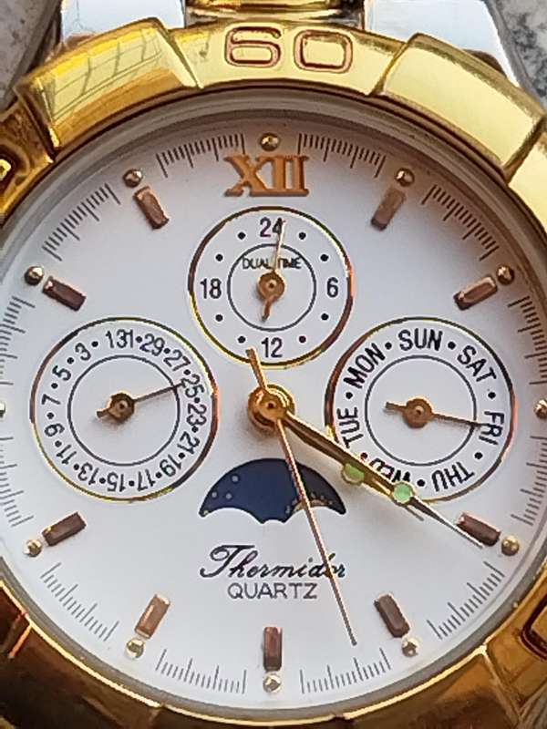 MENS VINTAGE THERMIDOR GOLD WATCH IN EXCELLENT WORKING CONDITION