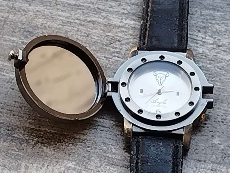 MENS STEEL BIKERBOY TRUE WEST WATCH IN EXCELLENT WORKING CONDITION