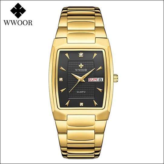 NEW IN BOX MENS WWOOR GOLD BUSINESS WATCH