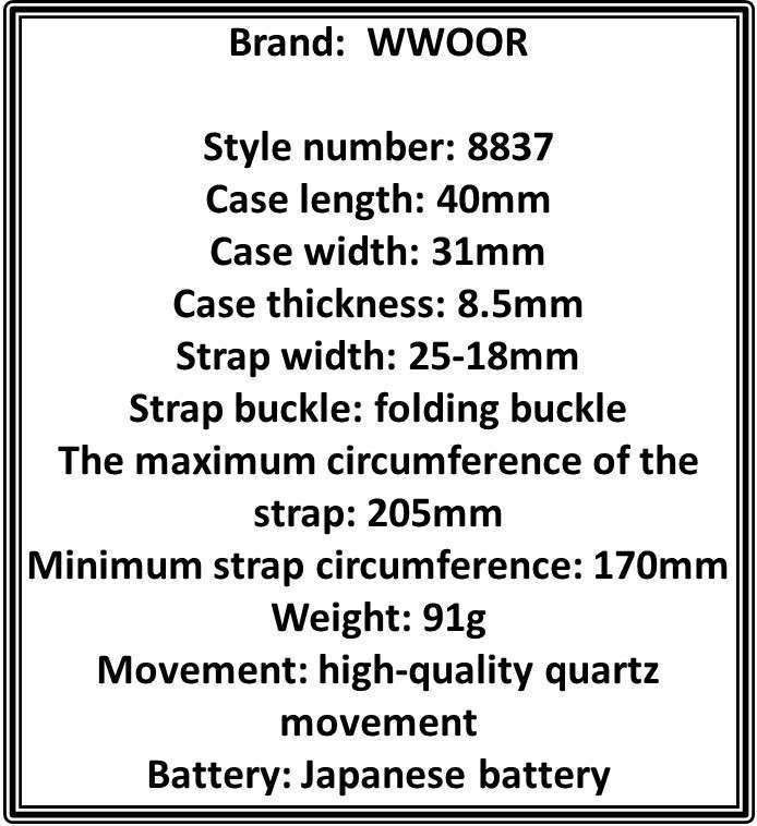 NEW IN BOX MENS WWOOR GOLD BUSINESS WATCH