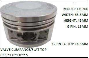 Piston and Rings Kit For 200cc Quad, Scooter Motor Bikes etc