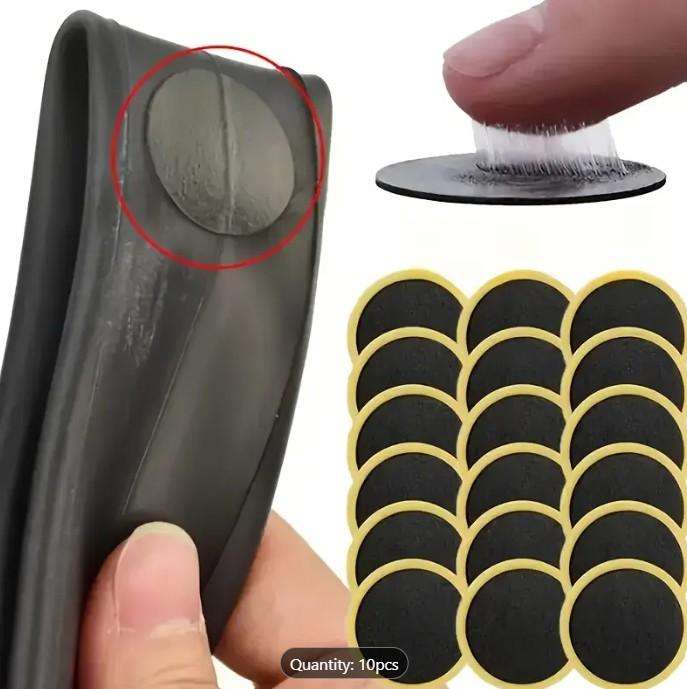 10pcs Quick-Fix Bicycle Tire Repair Patches 10pcs - Glue-Free, Durable Protection