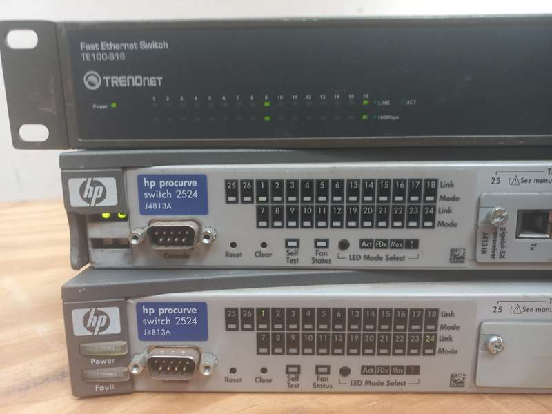 Joblot Fast Ethernet Switches.