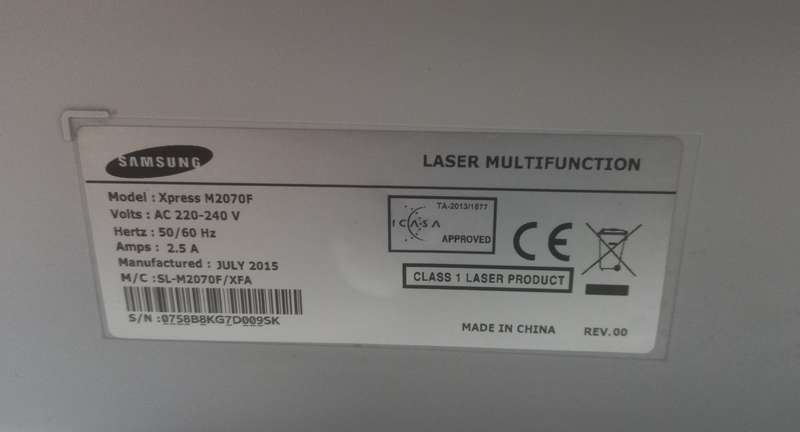 Samsung Xpress M2070F