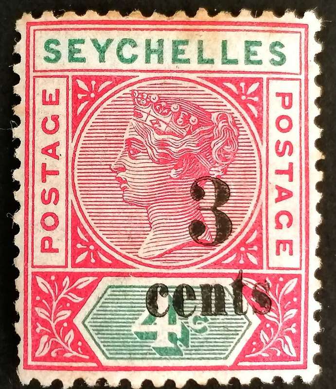 QUEEN VICTORIA SEYCHELLES OVERPRINT