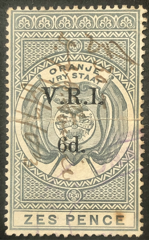 OFS 1882-1886 UPRIGHT SEZ PENCE WITH 30 Pounds and other writing VRI OVPT