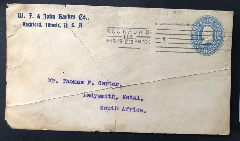 1904 TO LADISMITH NATAL FROM USA POSTAL HISTORY