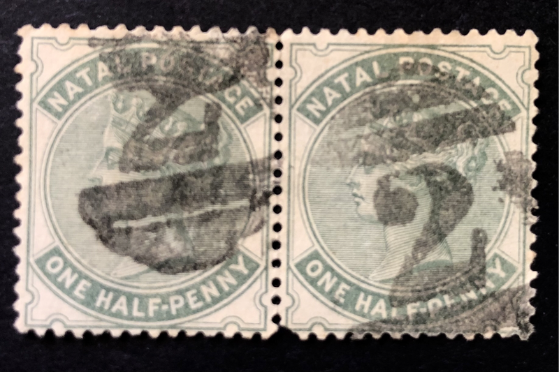 QUEEN VICTORIA SPECIAL CANCELLATION NATAL BRITISH COLONY