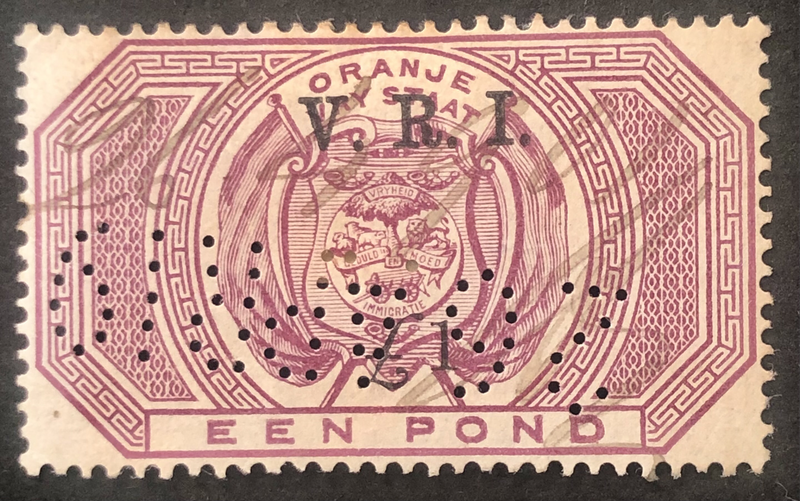 OFS FISCAL STAMPS 1882 -1886 OVPT VRI