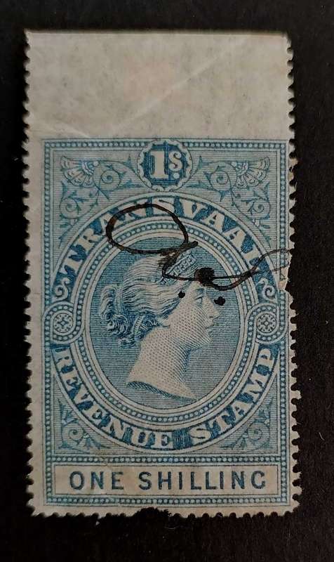 TRANSVAAL QUEEN VICTORIA REVENUE 1 SHILLING