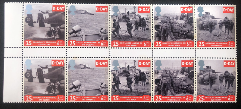 GREAT BRITAIN D DAY COMMEMORATION SHEET