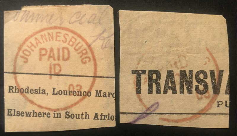 SOUTH AFRICA PAPER WRAPPER RECEIPT