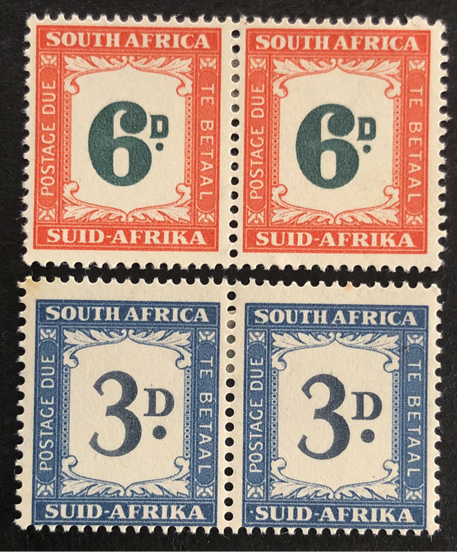 UNION OF S A MINT POSTAGE DUE SLIGHTLY HGND