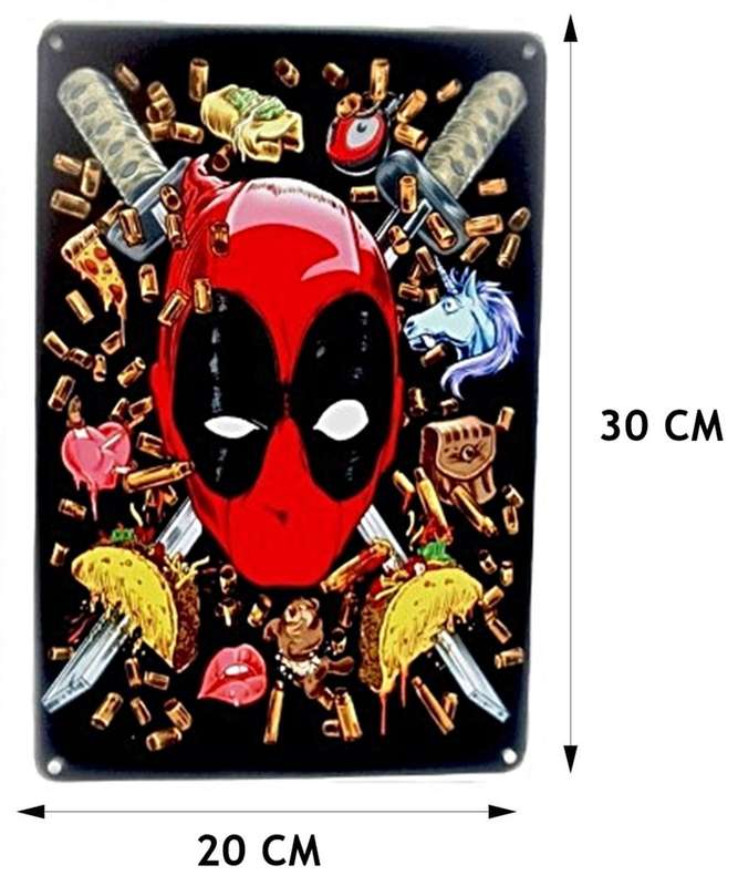 Deadpool Vintage Style Metal Bar Tin Sign For Bar Pub Wall Decor