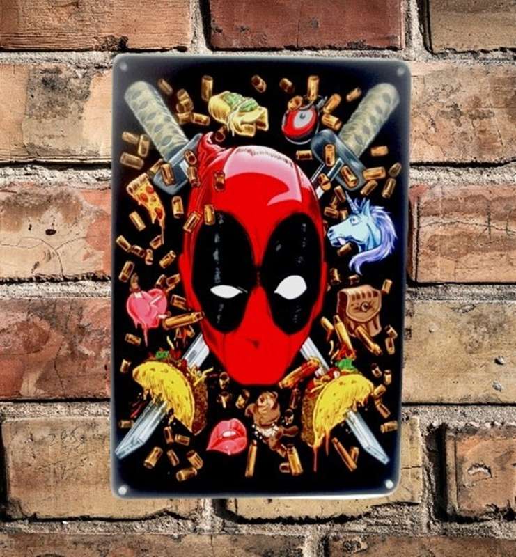 Deadpool Vintage Style Metal Bar Tin Sign For Bar Pub Wall Decor