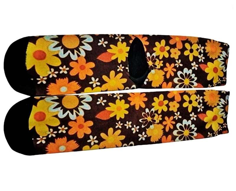 Retro Style Novelty Socks - Iconic 1970's Flower Mattress Pattern