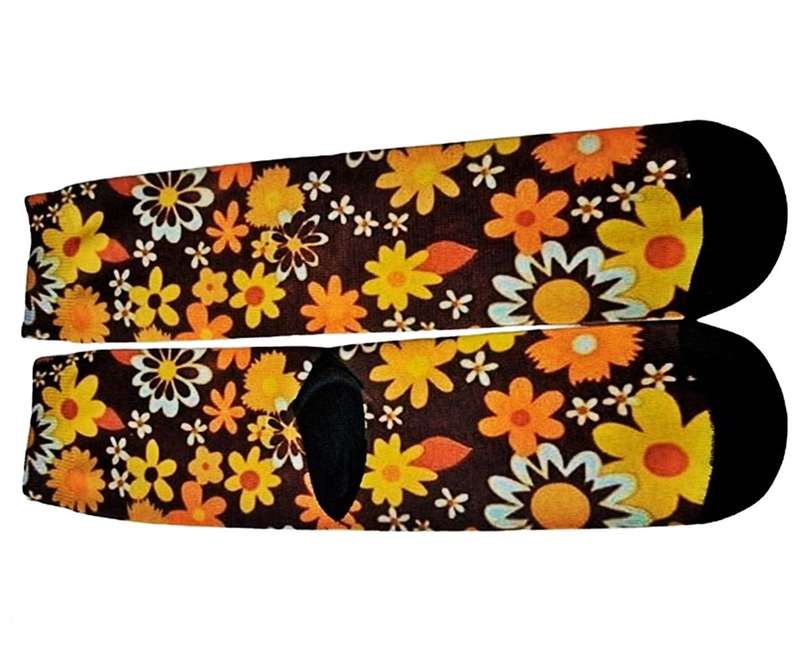 Retro Style Novelty Socks - Iconic 1970's Flower Mattress Pattern