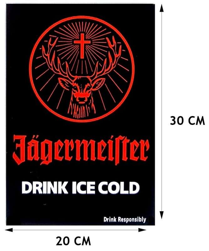 Jagermeister Vintage Style Metal Bar Sign for Cafe Bar Pub Wall Decor