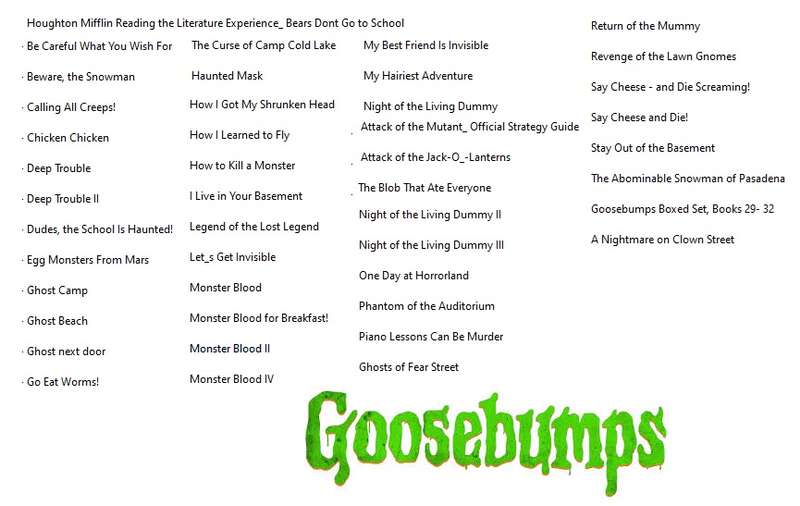 44 Goosebumps  eBooks