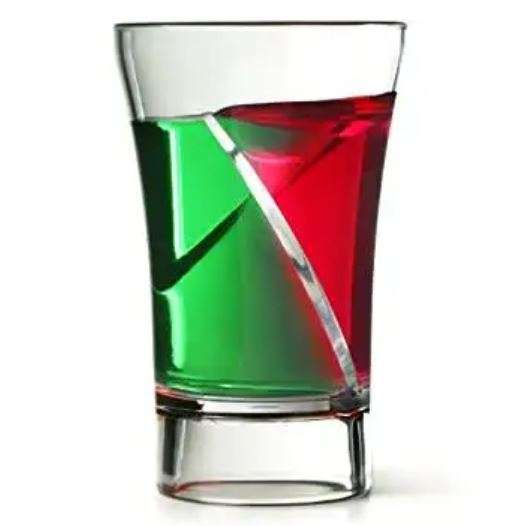 TWISTER SPLIT SHOT GLASSES (6 PACK)  plastic-  50ml