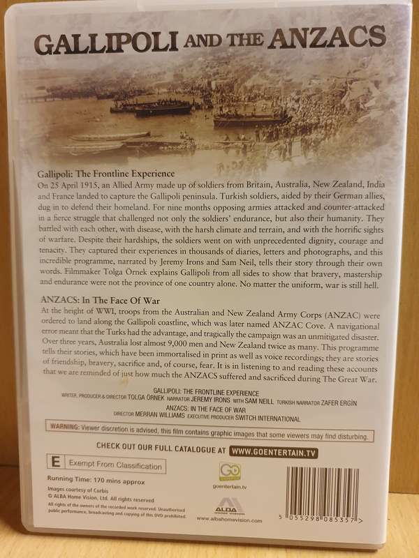 Gallipoli and the Anzacs - Dvd