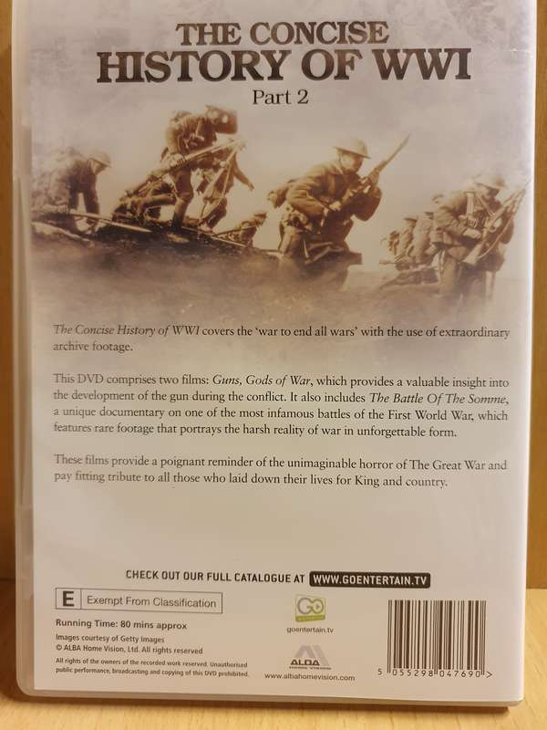 The Concise History of WWI Part 2 - Dvd