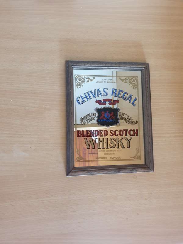 Chivas Regal Blended Scotch Whisky Mirror Bar Display   (23cm x 18cm)