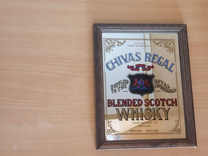 Chivas Regal Blended Scotch Whisky Mirror Bar Display   (23cm x 18cm)